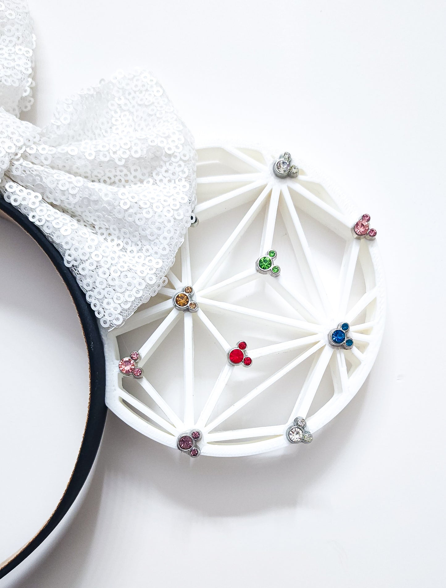 Colorful mouse rhinestone epcot inspired ears