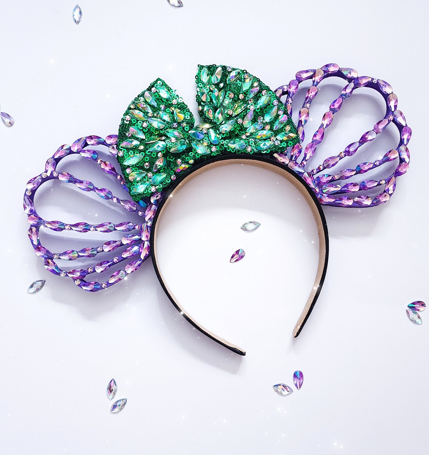 Mermaid shells big crystal rhinestone style