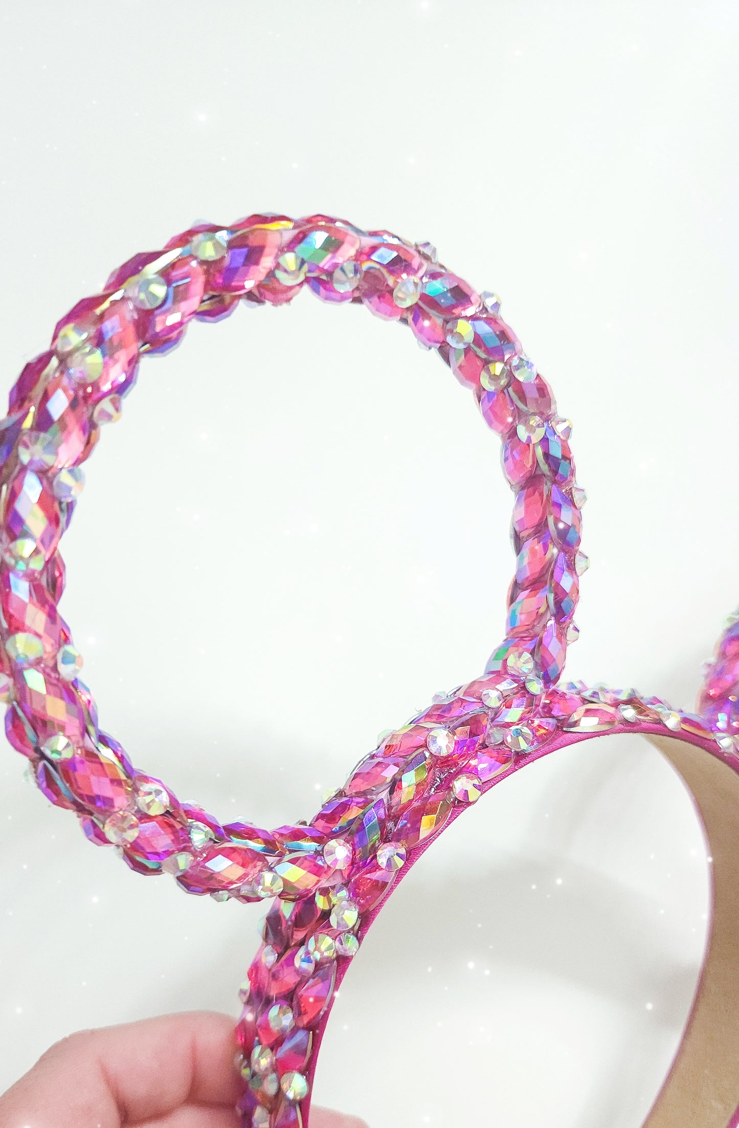 PINK THE MAGICAL rhinestone pink rings and rhinestone headband