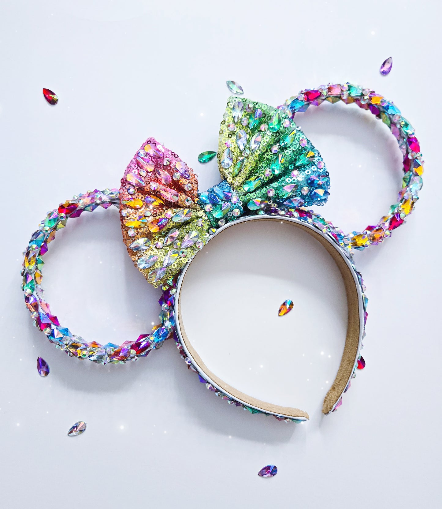 RAINBOW-THE MAGICAL rhinestone rings with bow or no bow