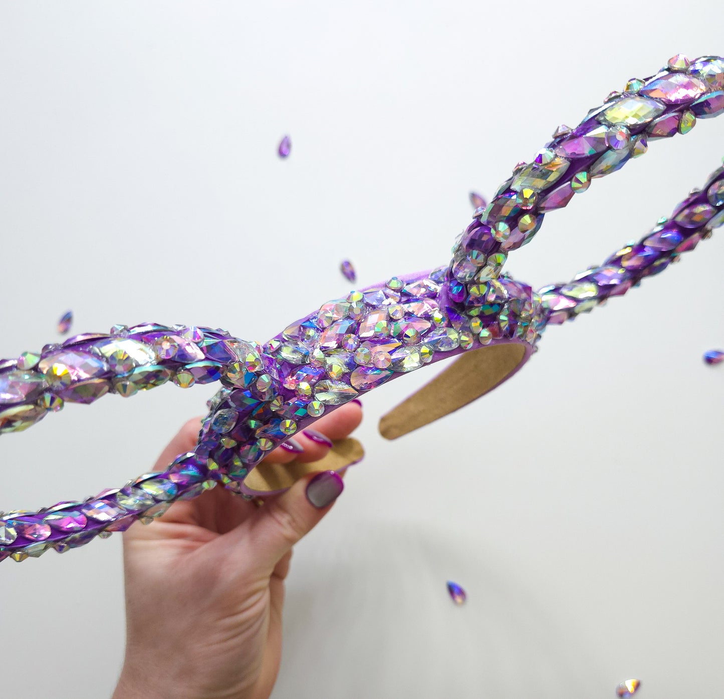 PURPLE-THE MAGICAL rhinestone rings with bow or no bow