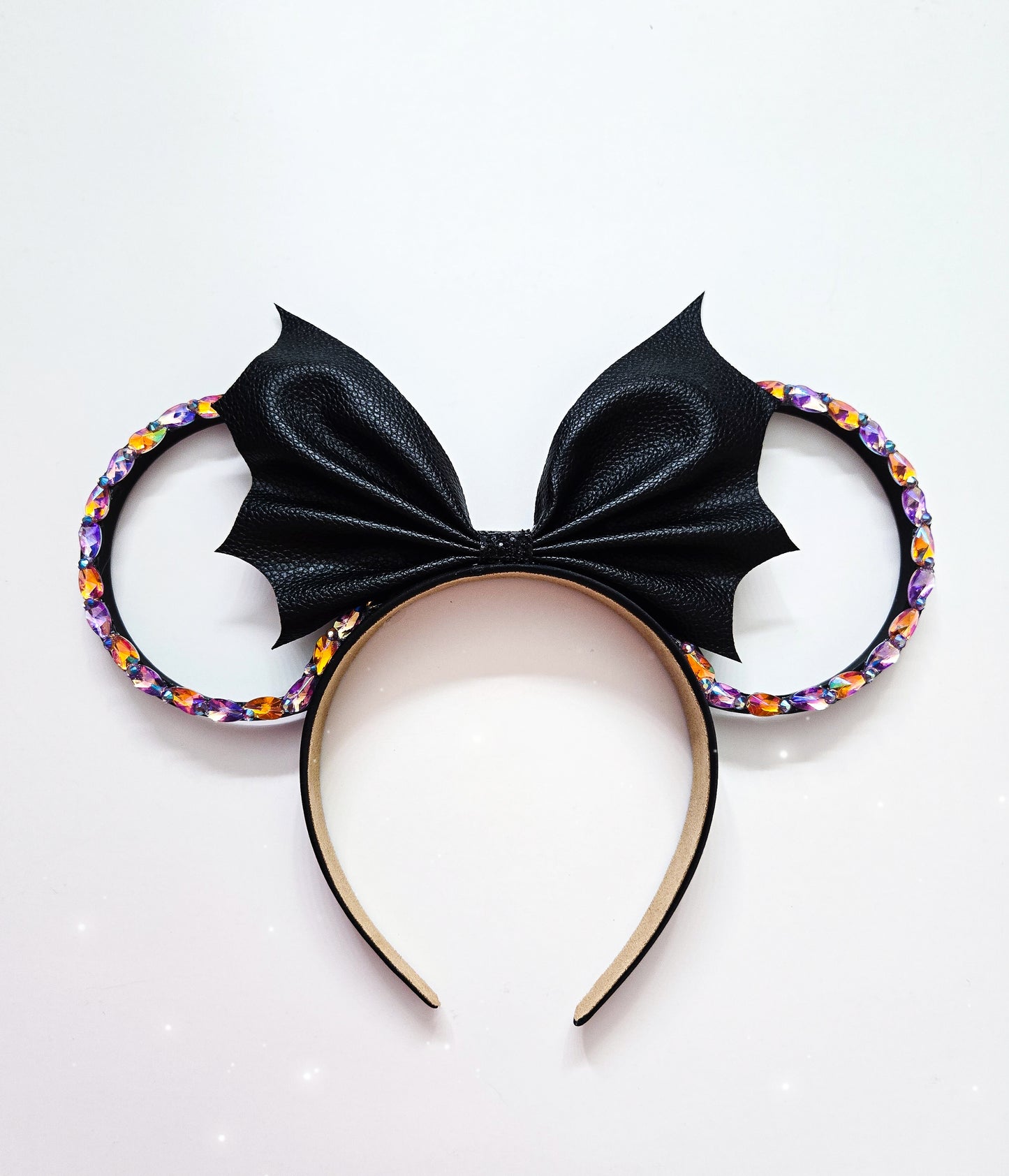 BAT bow rhinestone ears,Halloween ears,3D Mouse Ears