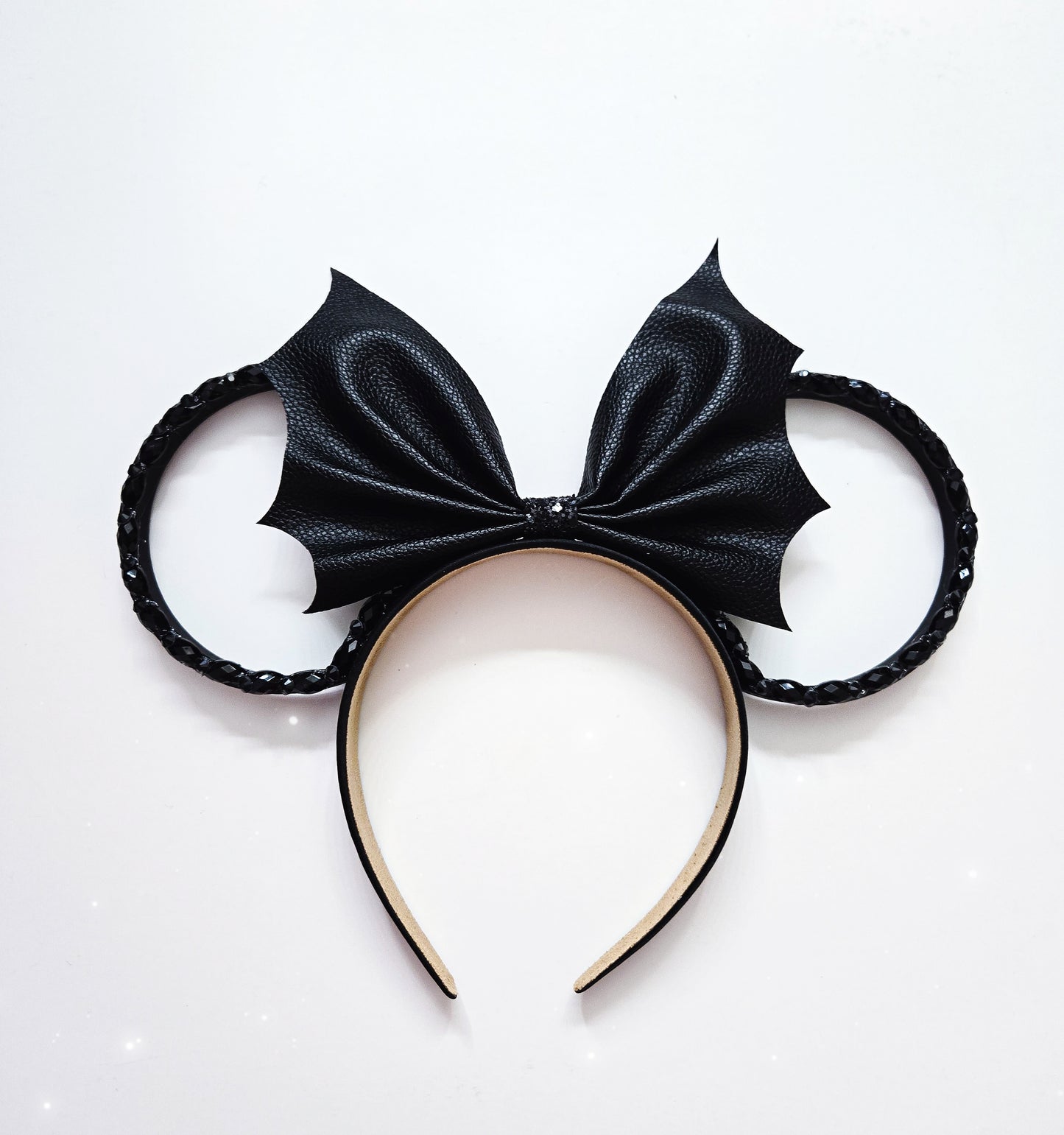 BAT bow rhinestone ears,Halloween ears,3D Mouse Ears