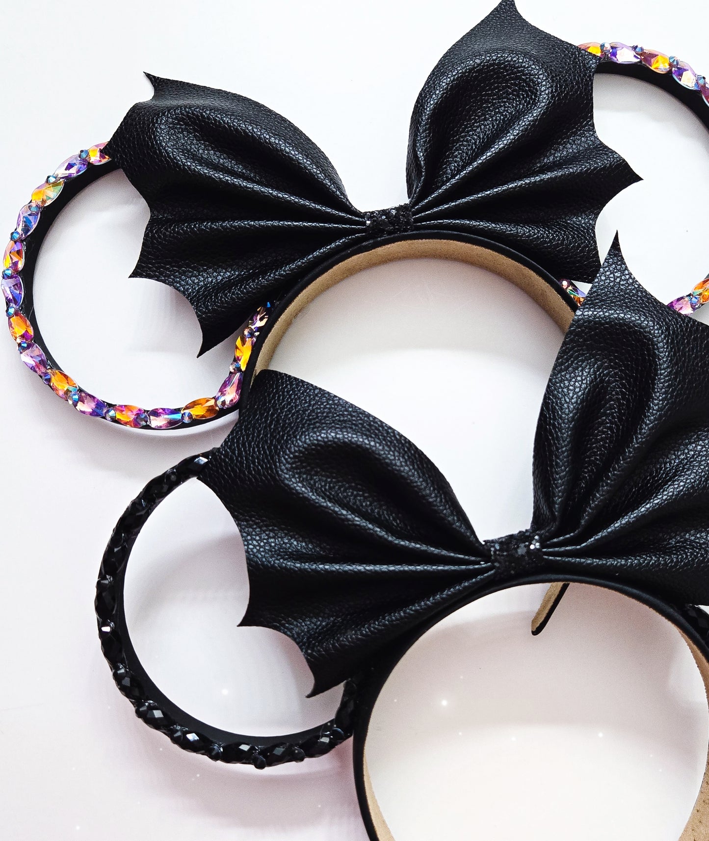 BAT bow rhinestone ears,Halloween ears,3D Mouse Ears