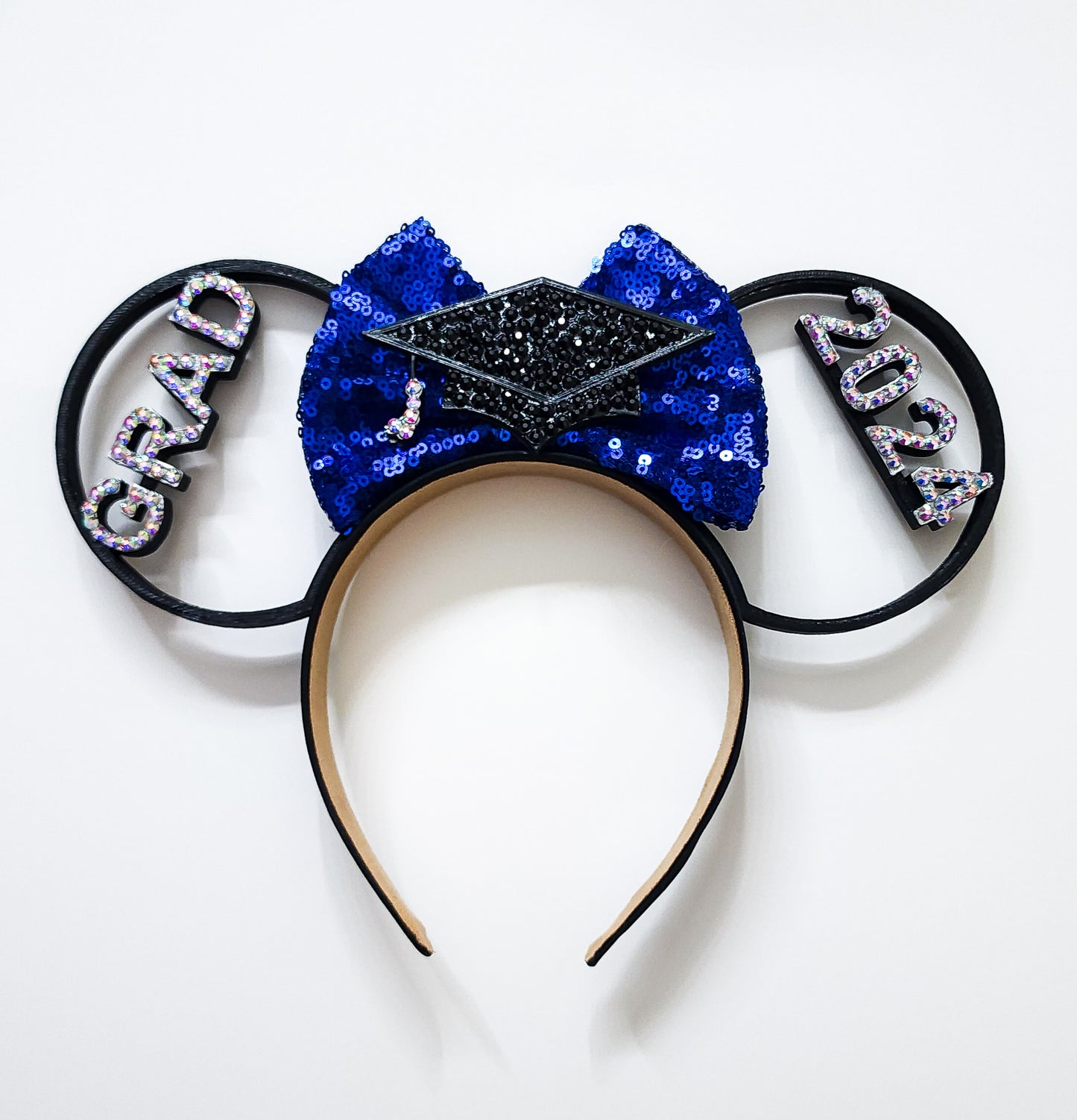 2024 Graduation Ears , grad ears with rhinestones.  Special graduation 3d ears