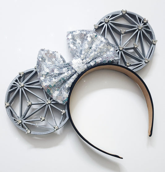 Clear mouse rhinestone epcot inspired ears