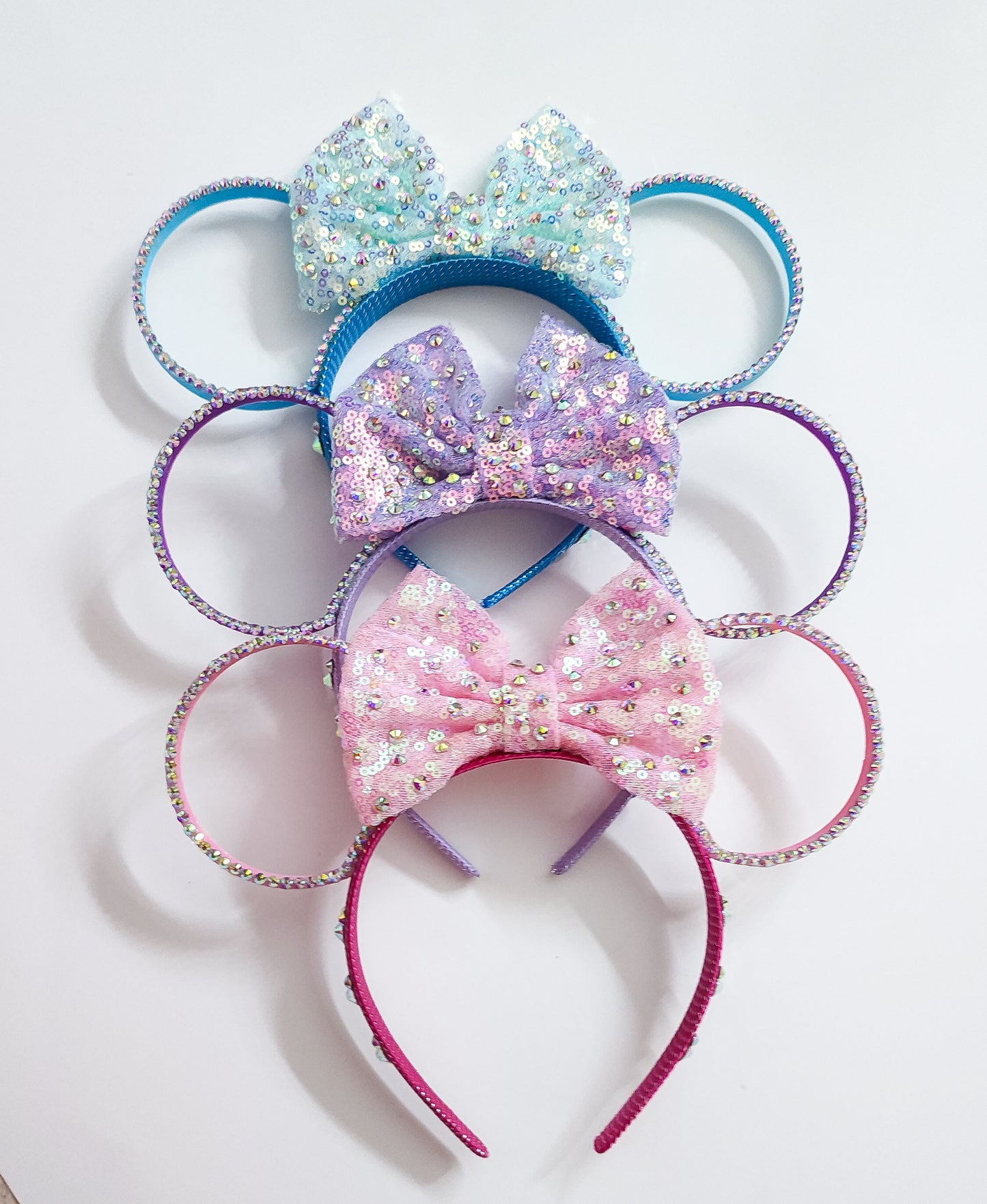 Child size 3d ears with rhinestones