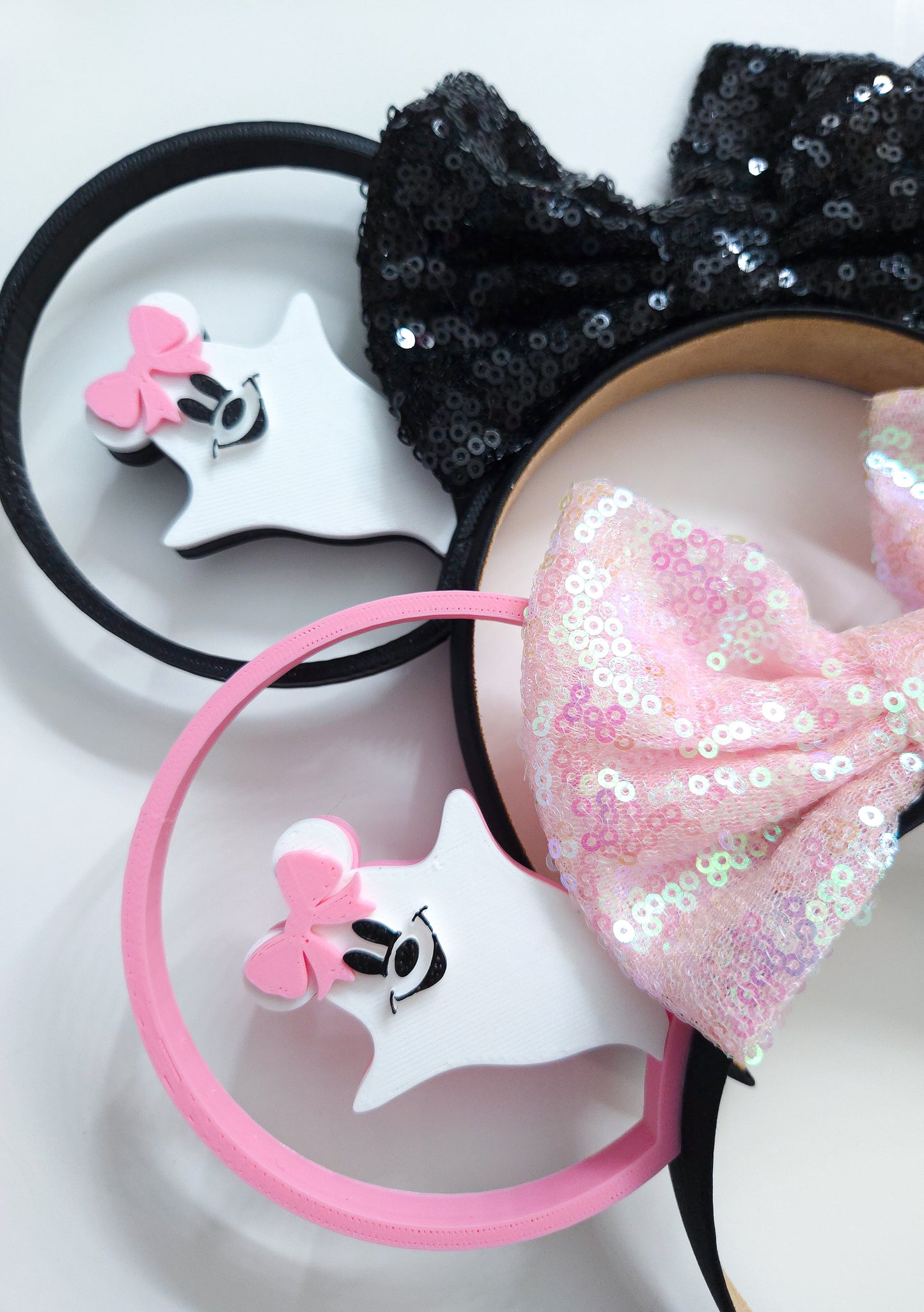 Bow boos! little mouse ghost Halloween ears, Halloween 3D Mouse Ears with or without rhinestones