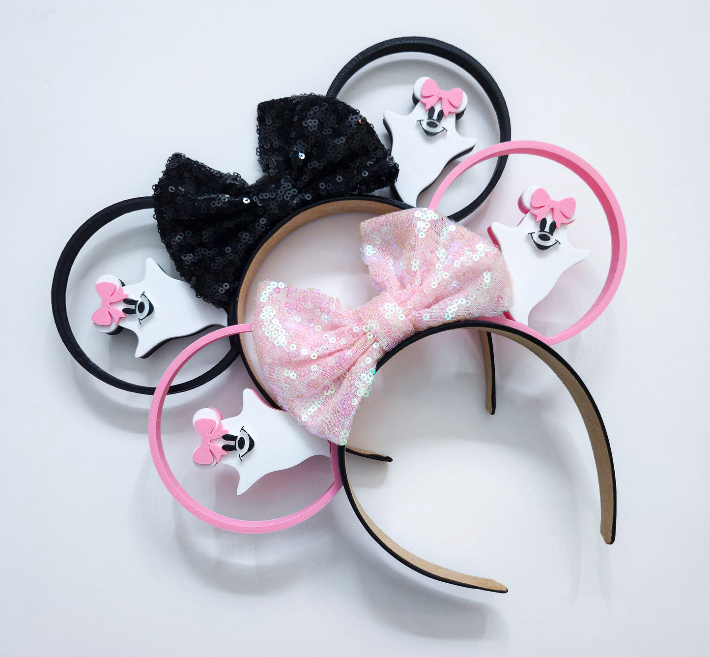 Bow boos! little mouse ghost Halloween ears, Halloween 3D Mouse Ears with or without rhinestones