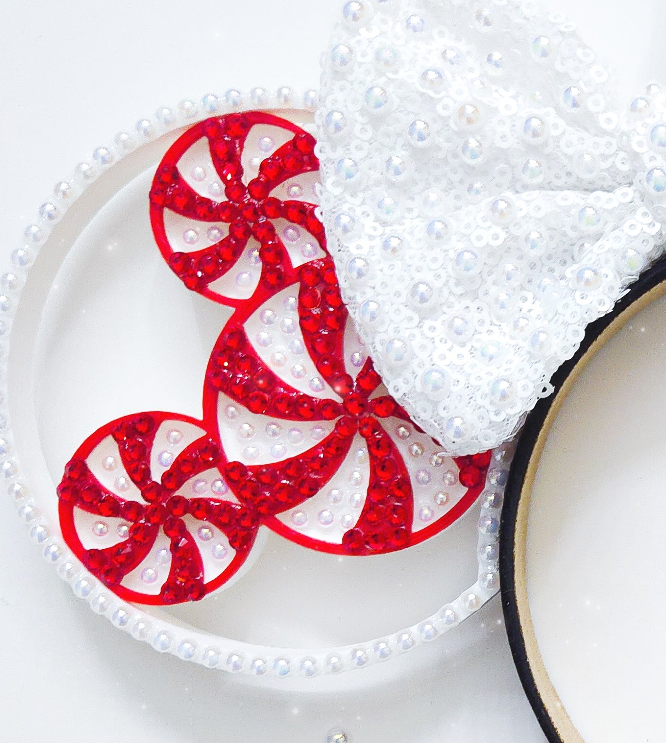 PEARL peppermint mouse ears christmas/holiday ears