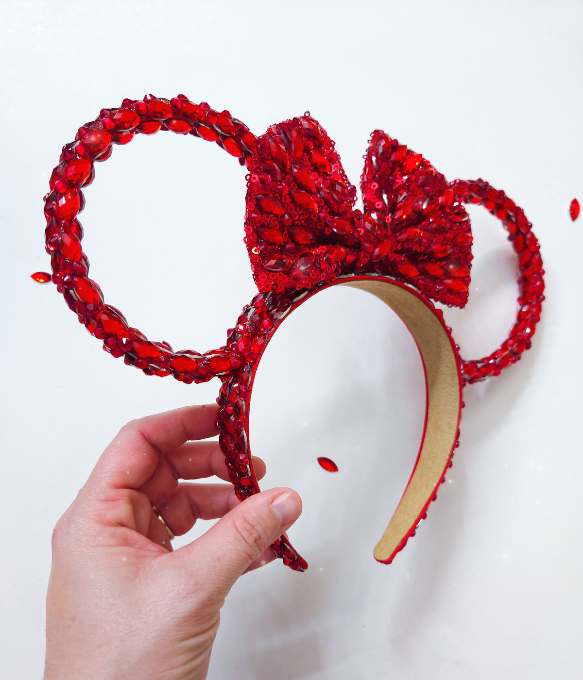 Red Magic Rings RED-THE MAGICAL rhinestone rings with bow or no bow – Magic Mountain Ears