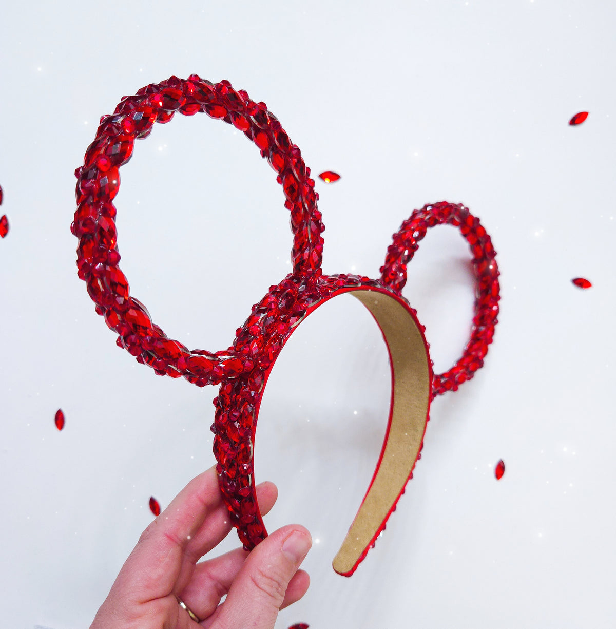 Red Magic Rings RED-THE MAGICAL rhinestone rings with bow or no bow – Magic Mountain Ears