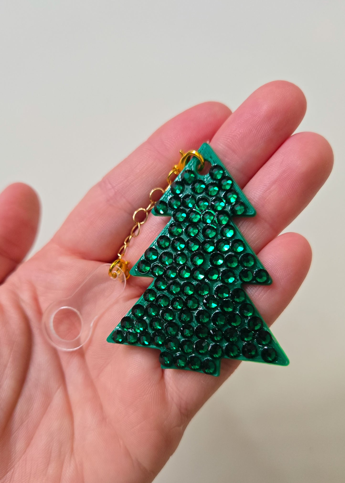 XL Tumbler charm Christmas tree Gold or silver chain