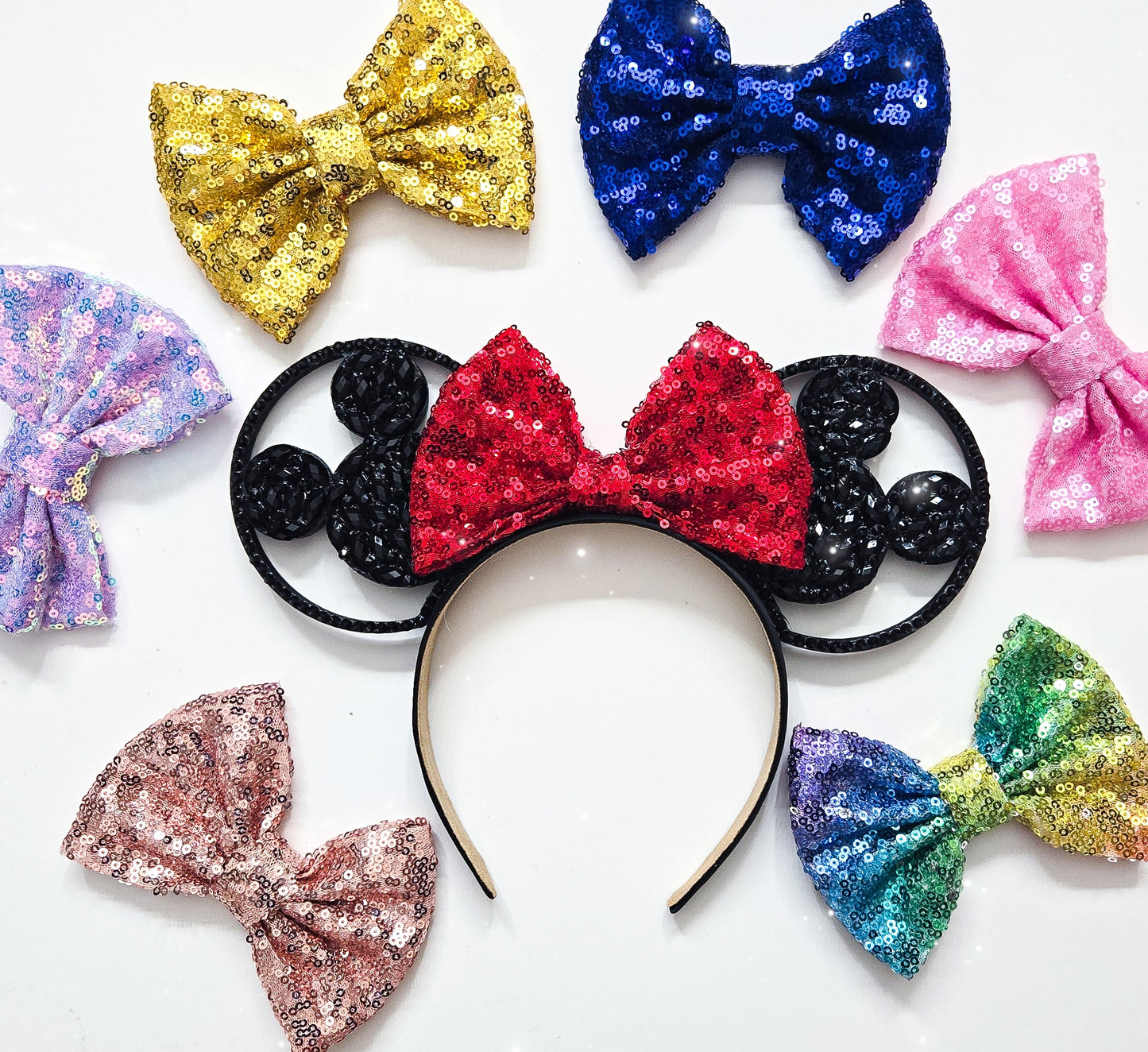 DEAL OF THE DAY ! Black mouse shape rhinestone ears