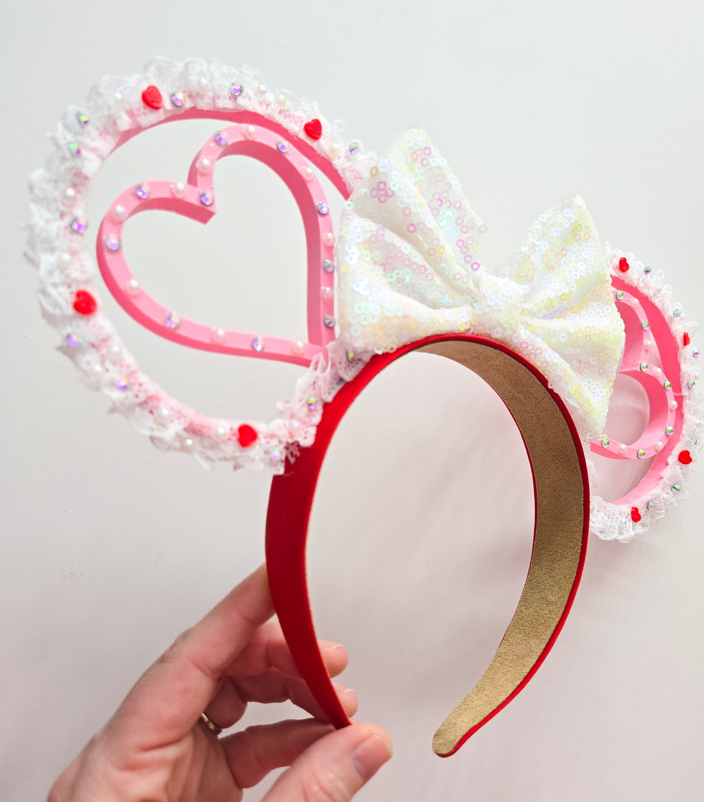 Lace heart ears Valentine's day 3d ears