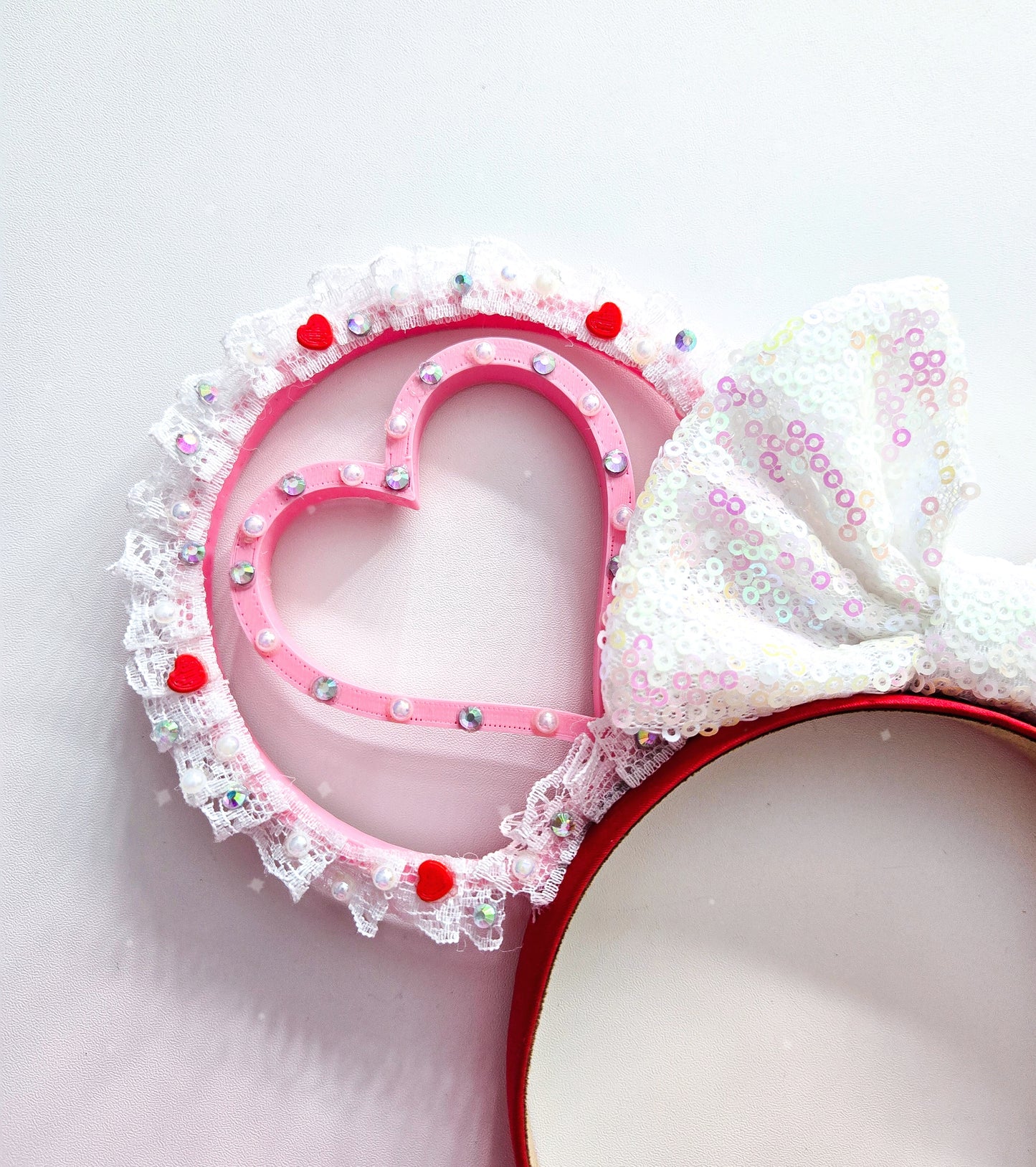 Lace heart ears Valentine's day 3d ears