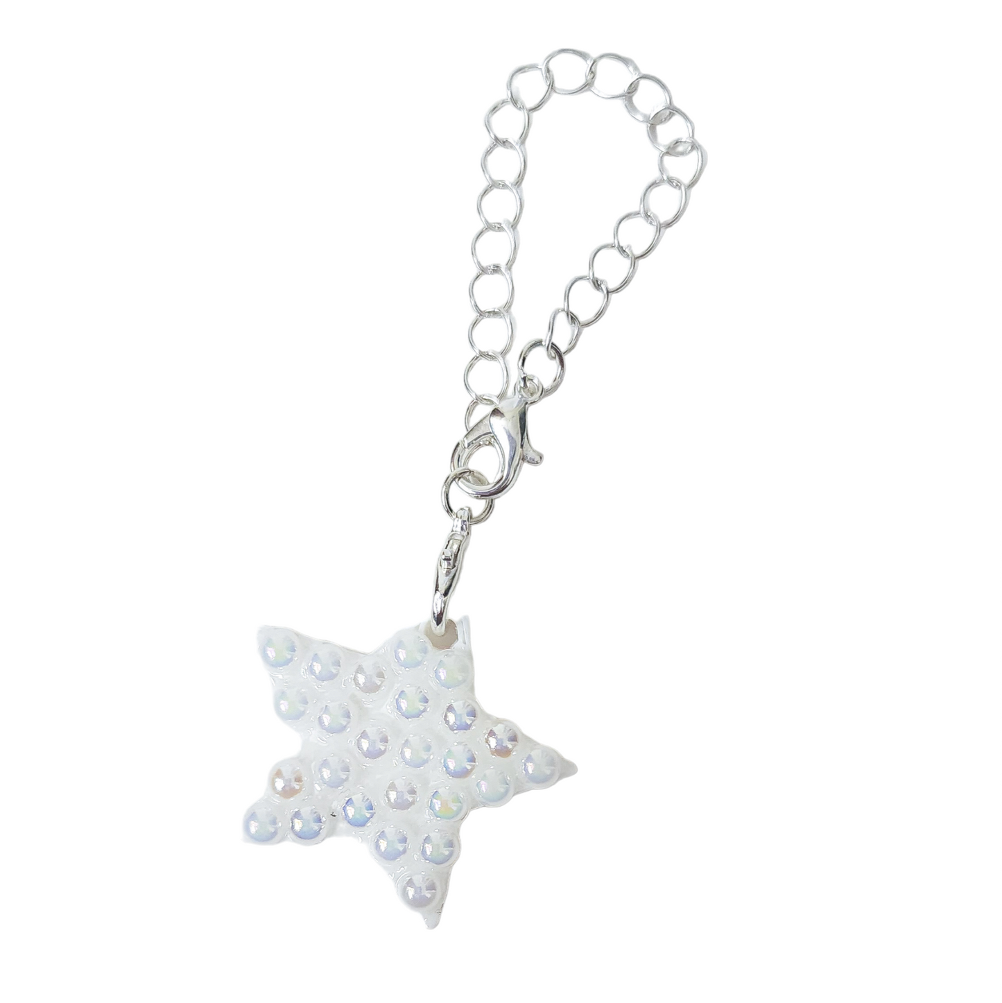 Tumbler charms 1 star with rhinestones. Gold or silver chain