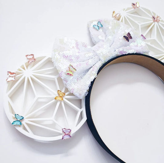 Rhinestone butterfly inspired ears