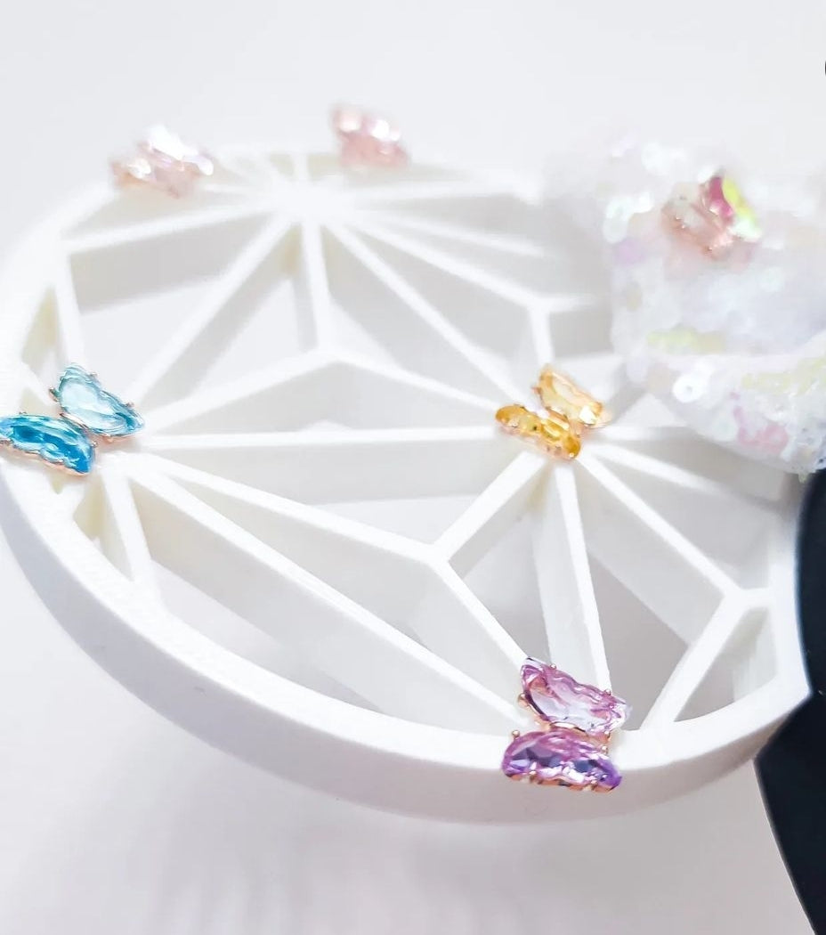Rhinestone butterfly inspired ears