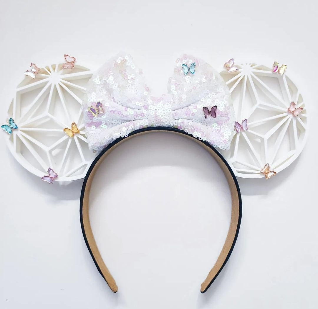 Rhinestone butterfly inspired ears