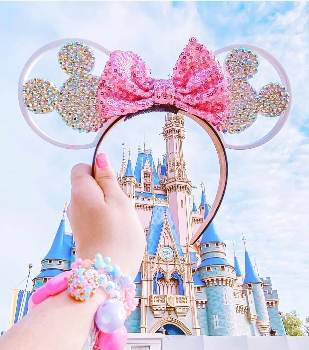 DEAL OF THE DAY ! White mouse shape rhinestone ears