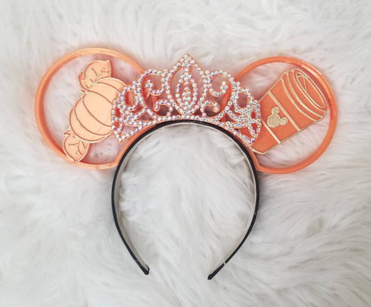 Pumpkin spice princess , fall/ pumpkin 3d mouse ears