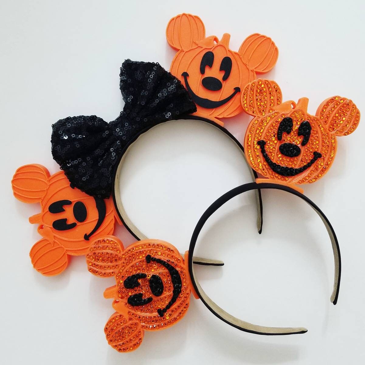 Halloween ears - Mouse Pumpkin , Halloween 3D Mouse Ears, with or without rhinestones