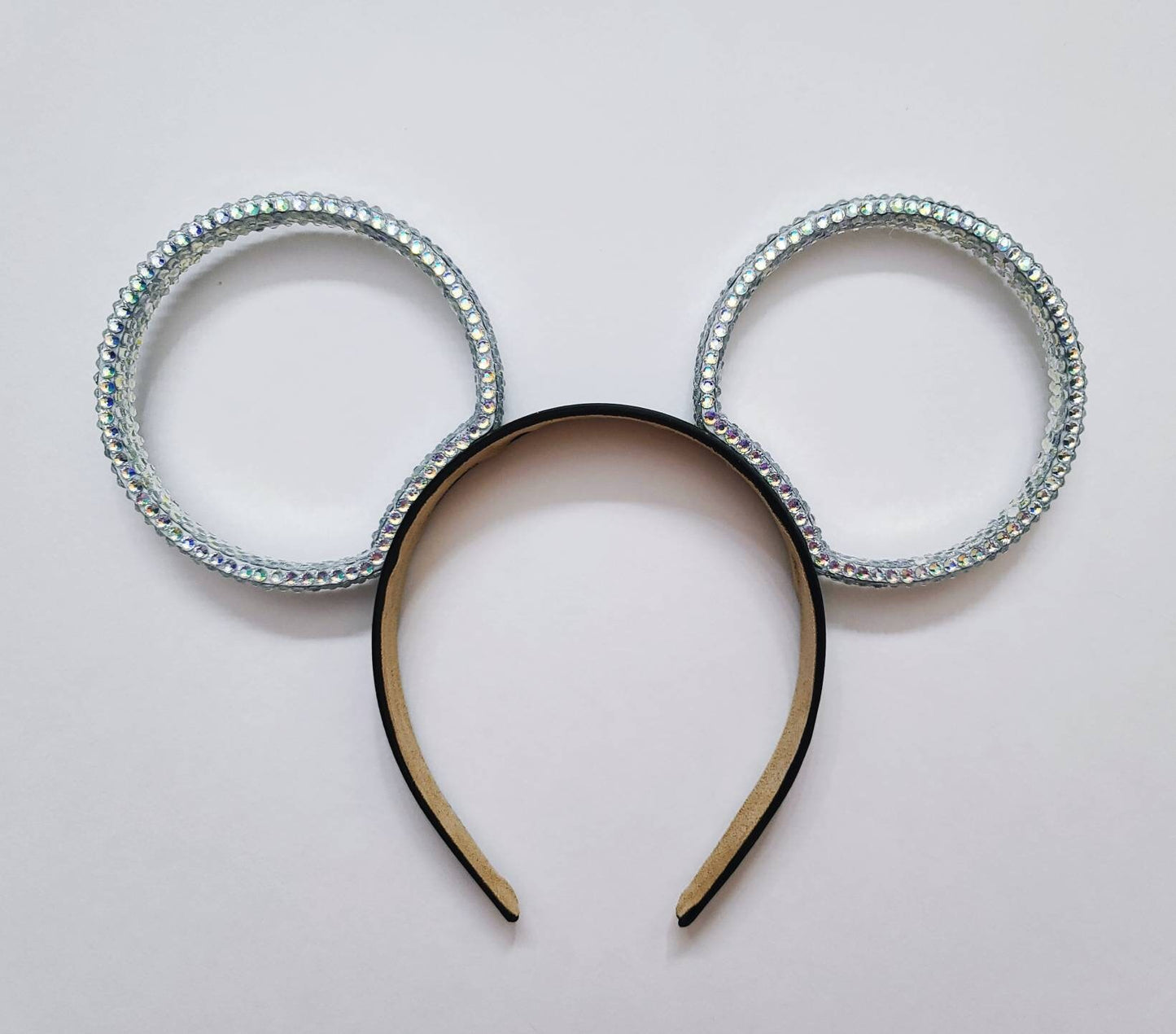 Magic Mountain ears ORIGINAL design- MOONSTONE Rhinestone rings 3D Mouse Ears all sides covered with rhinestones
