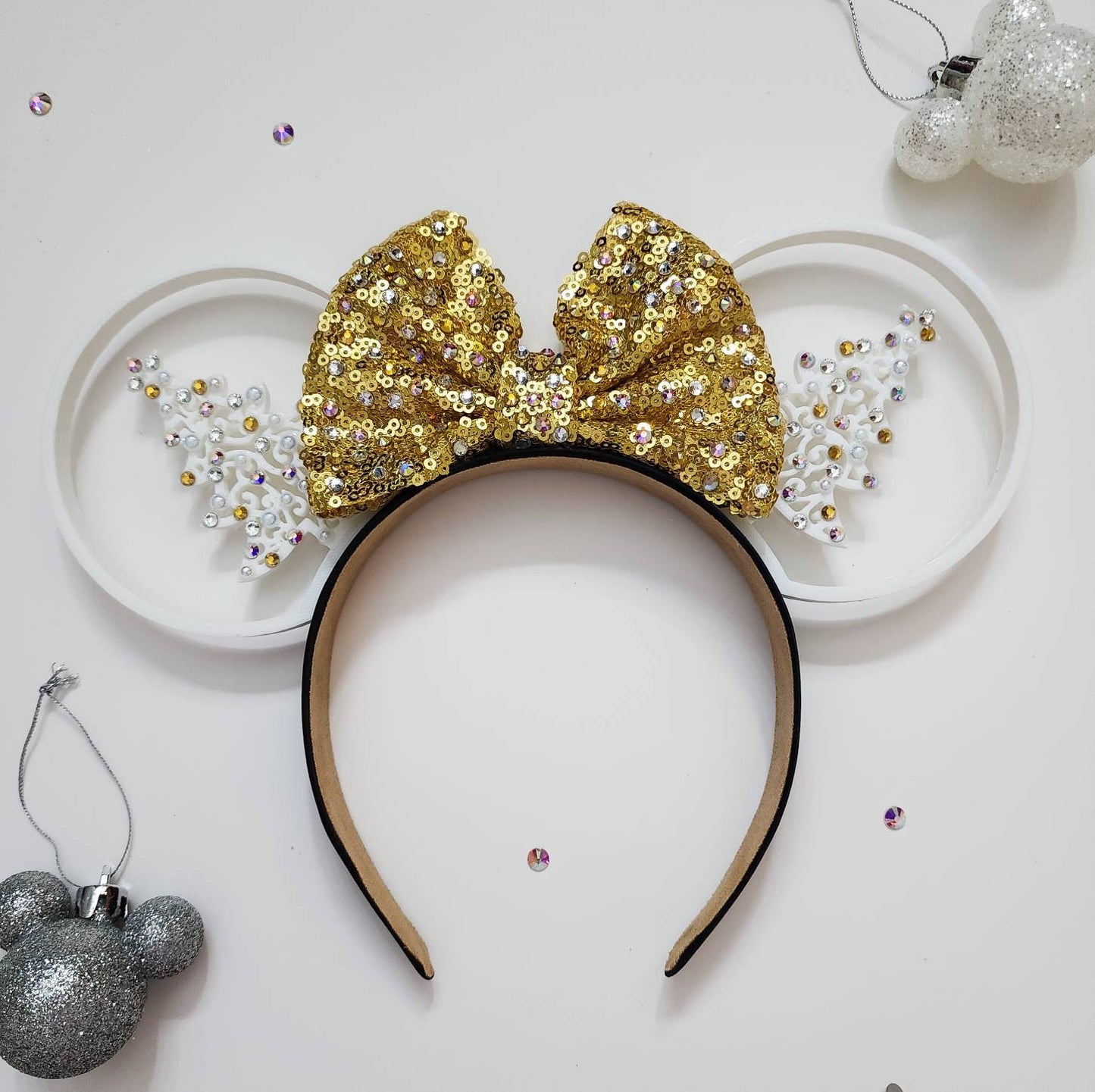 Jeweled Holiday tree ears  Christmas 3D Mouse Ears