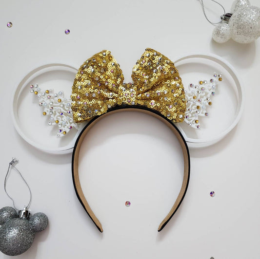 Jeweled Holiday tree ears  Christmas 3D Mouse Ears