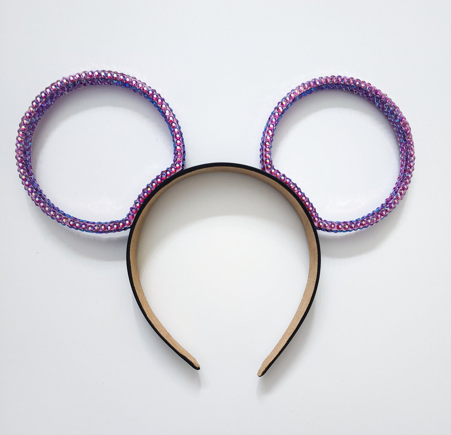 Magic Mountain ears ORIGINAL design-fuchsia AB Rhinestone pink rings 3D Mouse Ears all sides covered with rhinestones