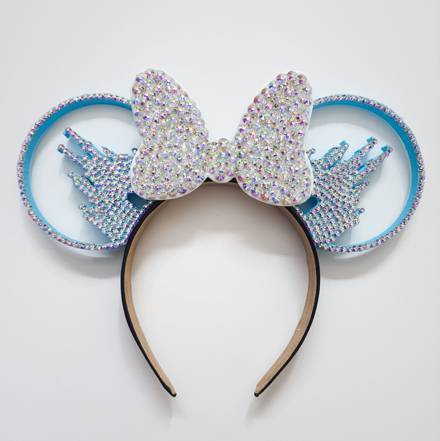 Florida Castle Dreams ,Rhinestone 3D castle inspired Ears with Rhinestone Bow OR Sequin bow