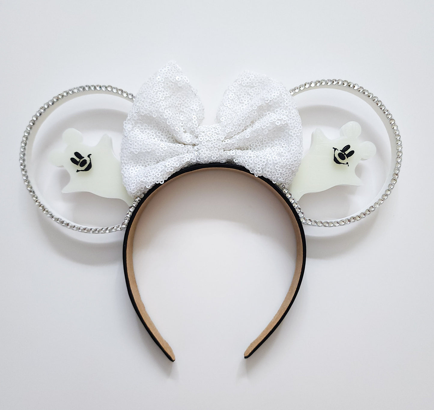 Glow in the dark! little mouse ghost Halloween ears, Halloween 3D Mouse Ears with or without rhinestones