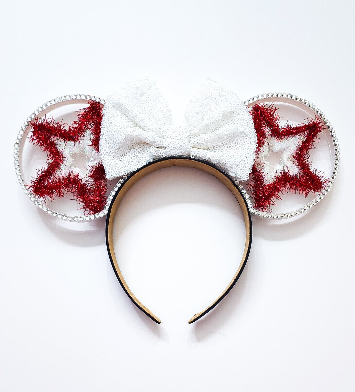 Sunset Blvd holiday tinsel star 3d ears with rhinestones Christmas ears holidays ears Christmas star